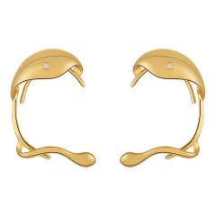 18K gold plated copper unique geometric ear wrap