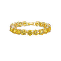 Delicate color cubic zircon copper tennis bracelet