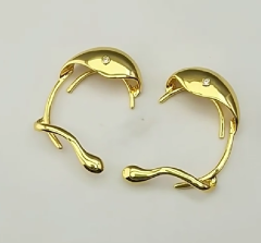 18K gold plated copper unique geometric ear wrap