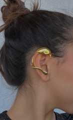 18K gold plated copper unique geometric ear wrap