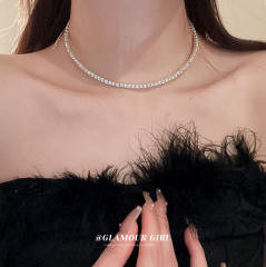 Lxury diamond choker necklace