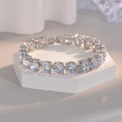 Delicate color cubic zircon copper tennis bracelet