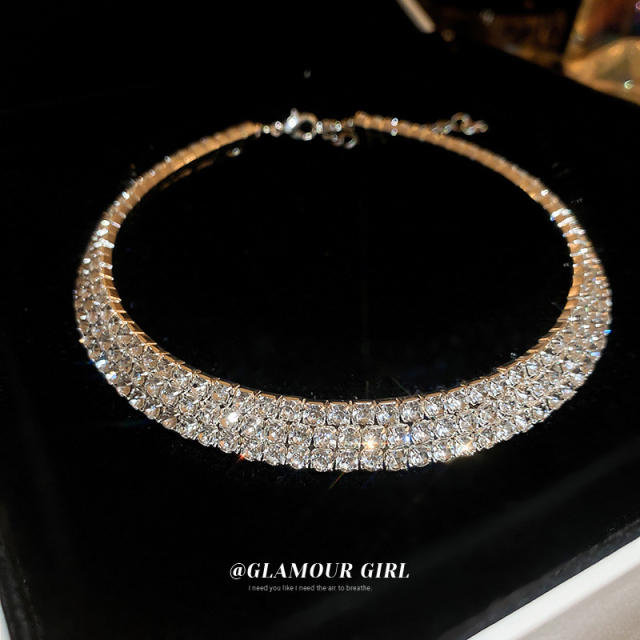 Lxury diamond choker necklace