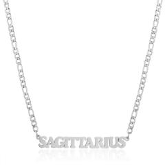 304 stainless steel figaro chain zodiac necklace
