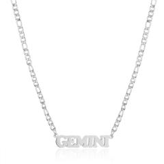 304 stainless steel figaro chain zodiac necklace