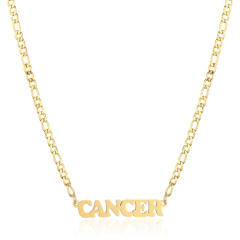304 stainless steel figaro chain zodiac necklace
