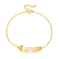 Frost zodiac stainless steel anklet
