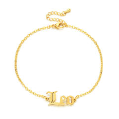Frost zodiac stainless steel anklet