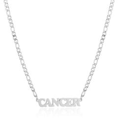 304 stainless steel figaro chain zodiac necklace