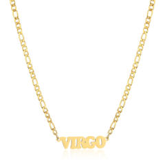 304 stainless steel figaro chain zodiac necklace