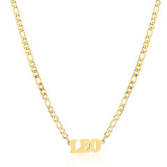 304 stainless steel figaro chain zodiac necklace