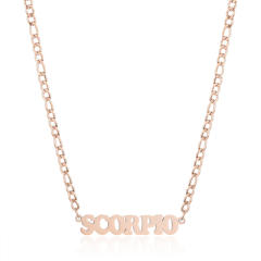 304 stainless steel figaro chain zodiac necklace