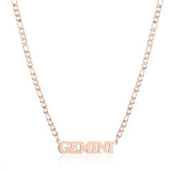 304 stainless steel figaro chain zodiac necklace