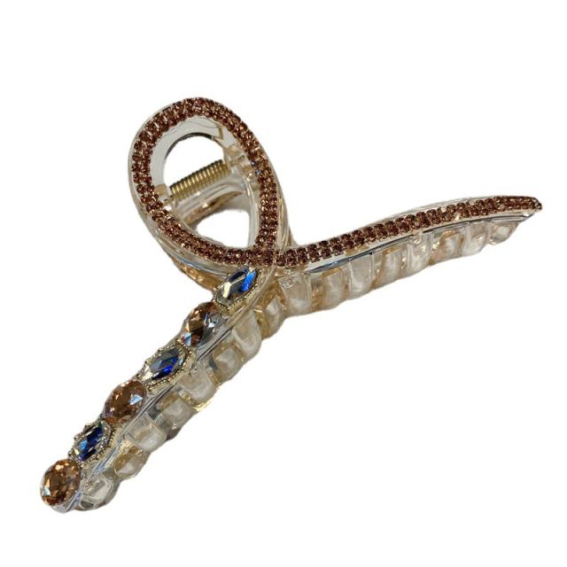 Luxury resin rhinestone diamond large hair claw clips