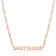 304 stainless steel figaro chain zodiac necklace
