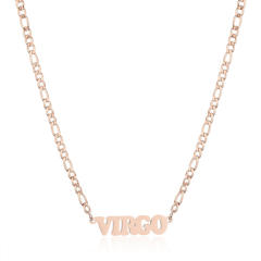 304 stainless steel figaro chain zodiac necklace