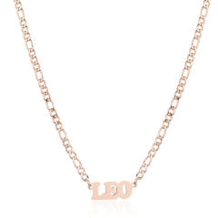 304 stainless steel figaro chain zodiac necklace
