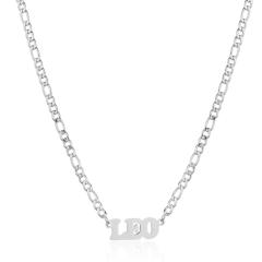 304 stainless steel figaro chain zodiac necklace