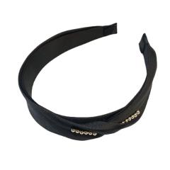 Elegant tiny pearl bead satin headband