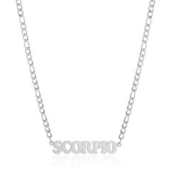 304 stainless steel figaro chain zodiac necklace