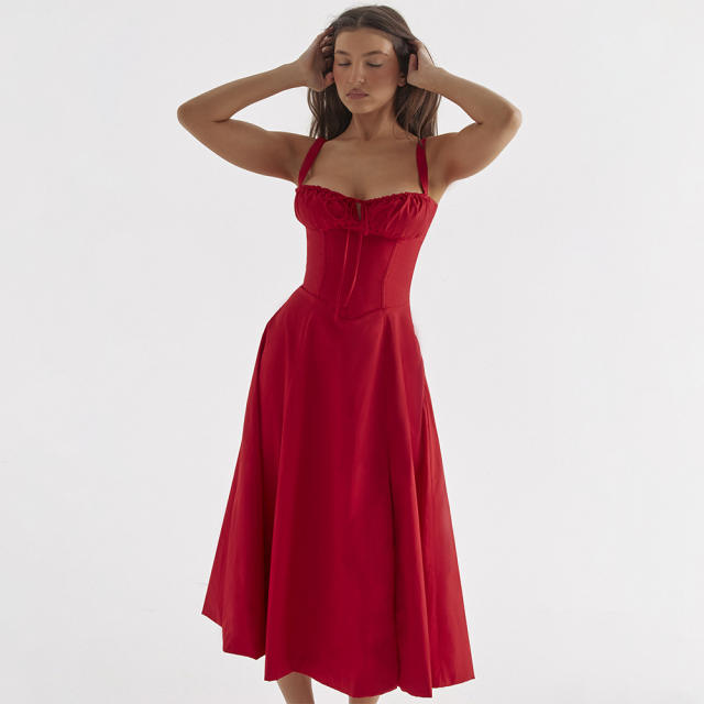 Holiday trend sexy backless maxi dress