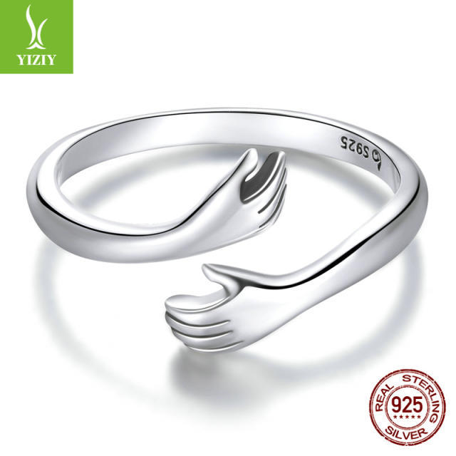 925 sterling silver hug rings