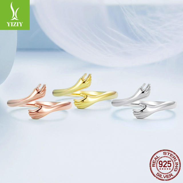 925 sterling silver hug rings