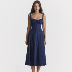 Holiday trend sexy backless maxi dress