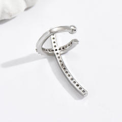 Concise diamond cross unique copper ear cuff(1pcs price)