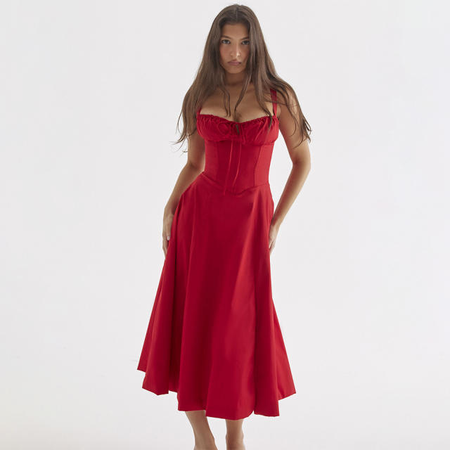 Holiday trend sexy backless maxi dress