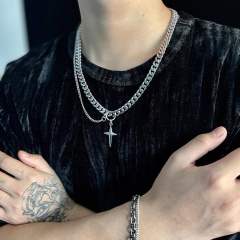 Hiphop popular star charm stainless steel chain necklace