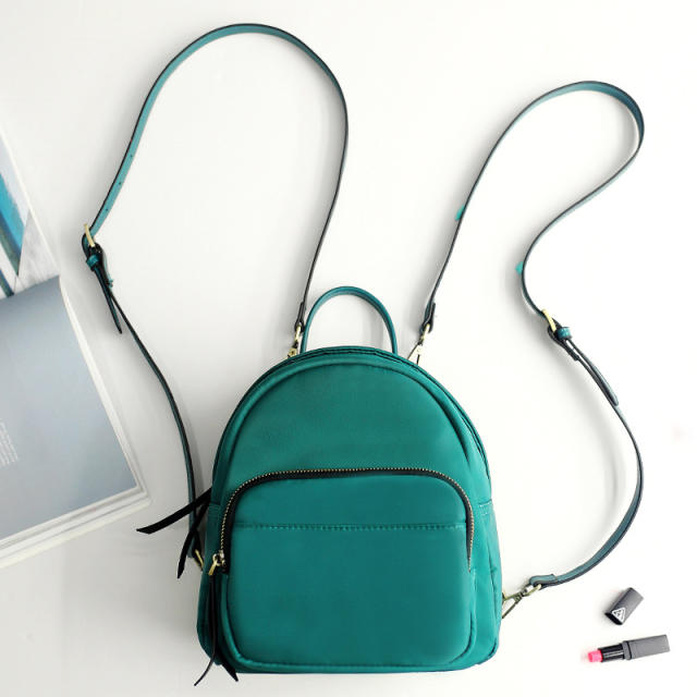 Korean fashion multi function plain color mini backpack