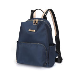 Korean fashion casual plain color waterproof oxford backpack