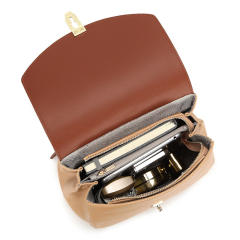 Fashionable color matching pu leather backpack