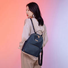 Korean fashion casual plain color waterproof oxford backpack
