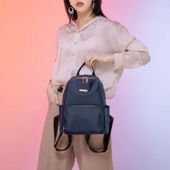 Korean fashion casual plain color waterproof oxford backpack