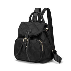 Korean fashion plain color qulited backpack