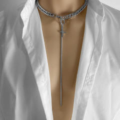 Hophop star charm stainless steel chain necklace for men