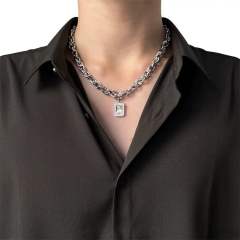 Hiphop stainless steel chain diamond alloy chain necklace for men
