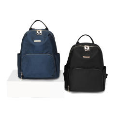 Korean fashion casual plain color waterproof oxford backpack