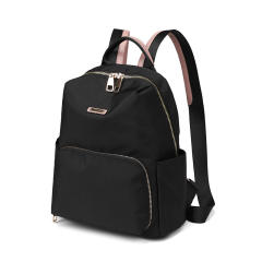 Korean fashion casual plain color waterproof oxford backpack