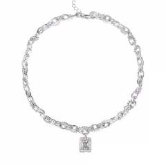 Hiphop stainless steel chain diamond alloy chain necklace for men