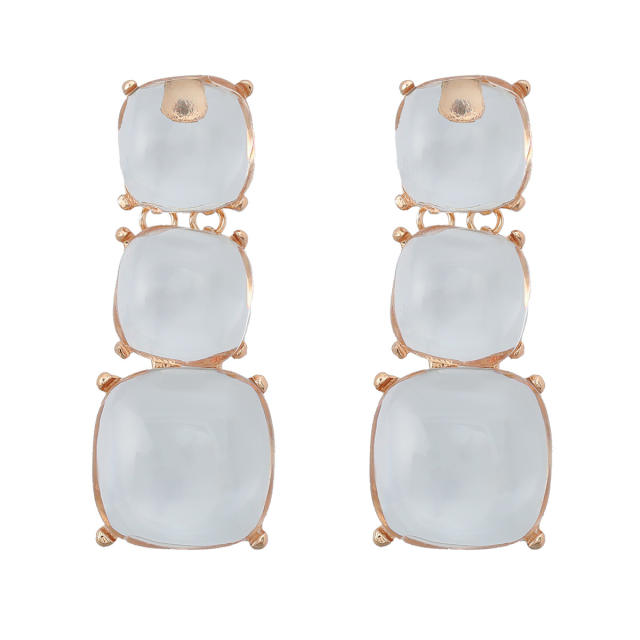 Geometric resin chunky earrings