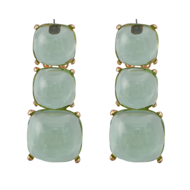 Geometric resin chunky earrings
