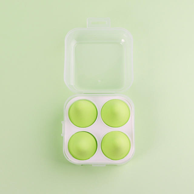 4pcs cute fruit design makeup blenders with case