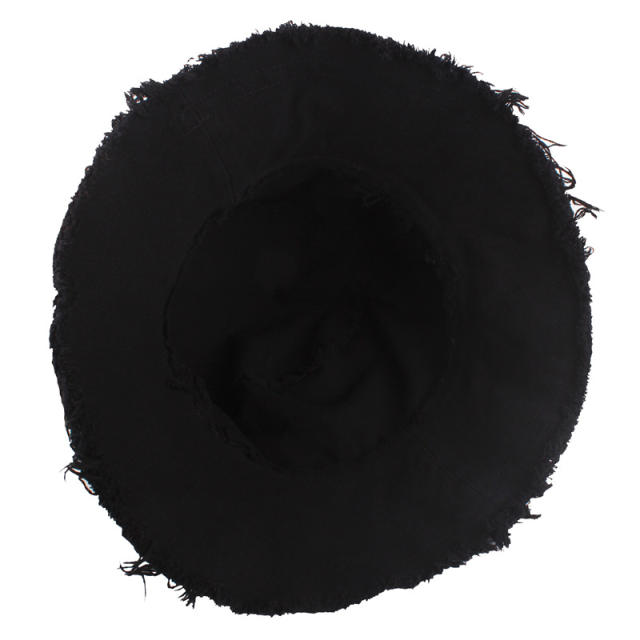 Korean fashion plain color cotton bucket hat
