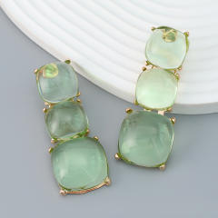 Geometric resin chunky earrings