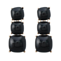 Geometric resin chunky earrings