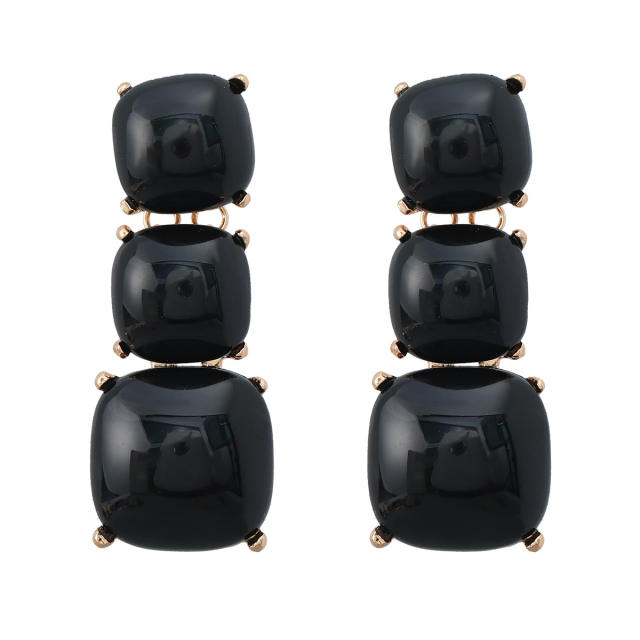 Geometric resin chunky earrings