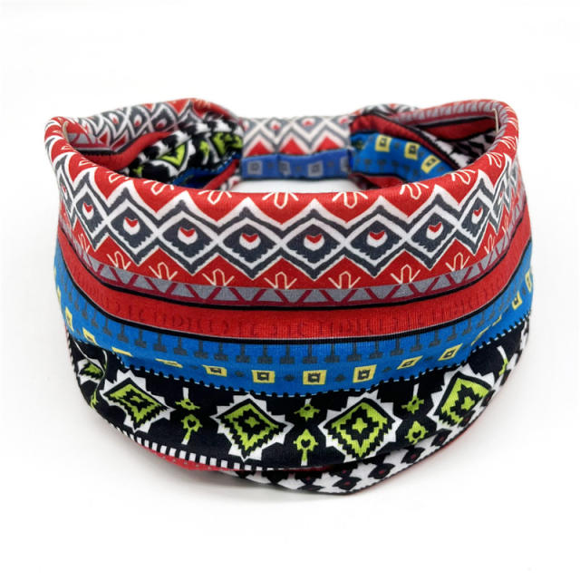 Africa pattern turban wide yoga headband